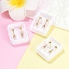 Heart Glass Ear Fake Plugs EJEW-H105-25G-A-4