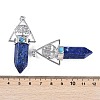 Dyed Natural Lapis Lazuli Faceted Pointed Bullet Big Pendants G-H076-02P-011-2