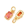 Brass Pave Cubic Zirconia Charms KK-K340-50G-01-2