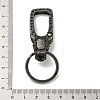 Tibetan Style 316 Surgical Stainless Steel Fittings with 304 Stainless Steel Key Ring FIND-Q101-10AS-02-3