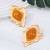 Alloy Enamel Stud Earrings for Women WG853BF-01-2