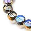 Electroplated Transparent Glass Beads Strands GL-CBA98F0-06A-01-2