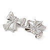 Brass Micro Pave Cubic Zirconia Twister Clasps KK-K422-02P-2
