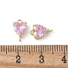 Brass Pave Cubic Zirconia Connector Charms KK-F892-53G-10-3