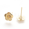 304 Stainless Steel Ear Stud Components X-STAS-G187-10G-2