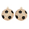 Alloy Rhinestone Pendants RB-CBA2677-02G-1