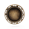 Adjustable Alloy & Iron Bezel Cup Ring Base with Rotatable Tray MAK-T012-12AB-2