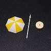 Mini Resin Beach Umbrella Ornaments DJEW-WH0037-32C-2