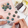 24Pcs 6 Styles 1-Hole Alloy Shank Buttons BUTT-CY0001-44B-3
