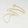 925 Sterling Silver Singapore Chain Necklaces X-STER-M086-04B-G-2