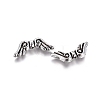 Antique Silver Plated Acrylic Beads X-PLS221Y-2