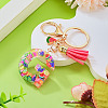 Fruit Series Letter Resin Keychains KEYC-TAC0033-02G-4