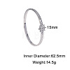 304 Stainless Steel Rhinestone Hinged Bangles for Women FS-WG7AFBC-01-2