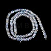 Electroplate Glass Beads Strands GLAA-Q105-03F-2