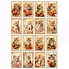 32 Sheets 16 Styles Flower Cat Scrapbook Paper Pads PW-WG85529-04-1