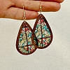 Acrylic Teardrop Dangle Earrings PW-WG3975F-05-1