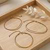 304 Stainless Steel Ball & Snake Chain Double Layered Bracelets for Women BJEW-F537-02G-2