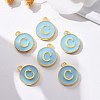 Golden Plated Alloy Enamel Charms ENAM-S118-04C-5