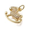 Brass Micro Pave Cubic Zirconia Pendants KK-D431-007G-2