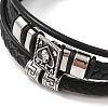 Braided Microfiber Leather Multi-strand Bracelets BJEW-B096-08A-2