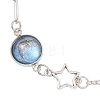 2Pcs 304 Stainless Steel Resin Cabochon Link Bracelets BJEW-JB13407-4