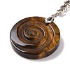 Natural Tiger Eye Vortex Pendant Keychain KEYC-E038-01P-02-4