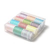 12 Rolls 12 Colors 6-Ply Polyester Cord OCOR-L046-01B-6