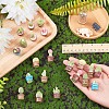 21Pcs 7 Style Resin Mini Cactus Bonsai Display Decorations AJEW-CP0005-41-3