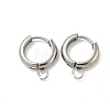 Tarnish Resistant 201 Stainless Steel Huggie Hoop Earring Findings STAS-P283-01X-P-1