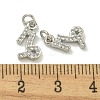 Rack Plating Brass Micro Pave Cubic Zirconia Pendants KK-K386-02L-P-3