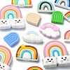 20Pcs 20 Styles Rainbow Food Grade Eco-Friendly Silicone Focal Beads SIL-CJ0001-78-3