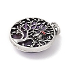 Natural Amethyst Tree of Life with Owl Pendants G-L524-15AS-06-2