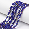 Electroplate Opaque Glass Beads Strands LS-EGLA-A034-P4mm-F14-1