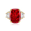 Brass Micro Pave Cubic Zirconia Finger Rings FS-WGEECB6-04-1