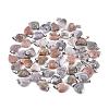 Natural Crazy Agate Pendants with Brass Findings G-R390-02-1
