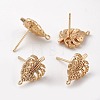 Brass Stud Earring Findings X-KK-S350-424-2