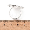 Vintage Adjustable Iron Flower Finger Ring Components Alloy Cabochon Bezel Settings X-PALLOY-O036-19AS-4