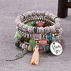 Boho Style Wood Beaded Stretch Bracelet Sets for Women WGE3C3B-62-1