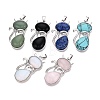 Natural & Synthetic Mixed Gemstone Pendants GG-N001-03P-1