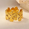 304 Stainless Steel Adjustable Open Cuff Rings for Women RJEW-U060-03A-G-1