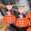 Funny Heart with Pumpkin Acrylic Fashion Stud Earrings BY9721-5-1