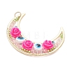 Brass Resin Pendants PALLOY-MZ01073-05-3