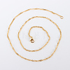 304 Stainless Steel Chain Necklaces MAK-N016-15G-2