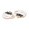 Alloy Enamel Pendants PALLOY-D015-01C-3