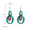 Acrylic Oval with Ring Dangle Earrings FS-WG43E6C-03-4