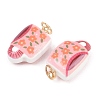 Printed Opaque Acrylic Pendants SACR-P036-01G-G-2