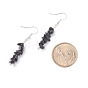 Natural Obsidian Chips Beaded Jewelry Set SJEW-JS01232-01-8