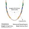 Summer 304 Stainless Steel & Natural Mixed Stone & Freshwater Pearl Beaded Necklaces for Women DA9430-2-1
