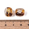 Handmade Gold & Silver Foil Glass Beads FOIL-Q003-01I-4