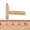 Brass Micro Pave Clear Cubic Zirconia Twister Clasps KK-K422-16G-3